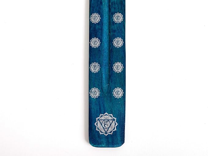Incense Garden Pack of 7 Stick Incense Holders - 10 inches - Colorful Chakra - Ash Catcher