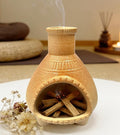 Mini Ceramic Palo Santo Holder for Incense Sticks, White Sage and Meditation Decor, Decorative Palo Santo Burner (Natural)