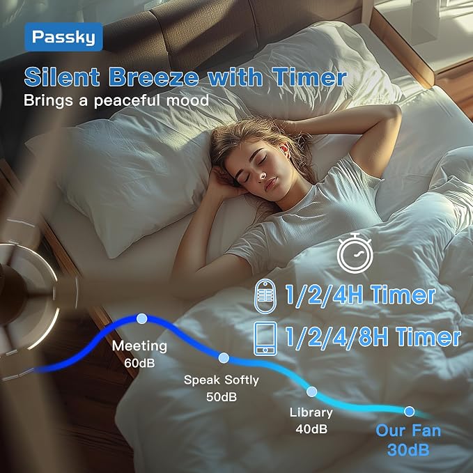 Passky Ceiling Fans with Lights, 60 inch Flush Mount Ceiling fan with Remote Control, Low Profile Ceiling Fan for Bedroom, Farmhouse, Reversible, 3CCT, Dimmable, Noiseless DC Motor, Brown