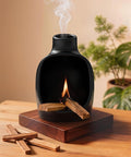 Palo Santo Holder - Modern Chiminea Incense Burner for Yoga, Meditation, and Anxiety Relief - Wood Sticks Dish, Sage Ash Catcher, SArchitectural Square & Organic Round, Cone Burner - Tower