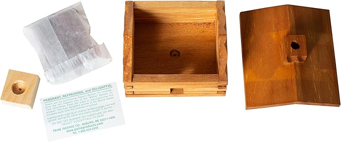Paine's Log Cabin Incense Burner with 10 Cedar Cones