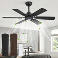 Fanbulous 42 Inch Ceiling Fans No Light with Remote, Modern Ceiling Fan Without Light, Dual Finish 6 Blades, Reversible Quiet DC Motor, 6 Speed, Large Ceiling Fan for Indoor or Outdoor, Black