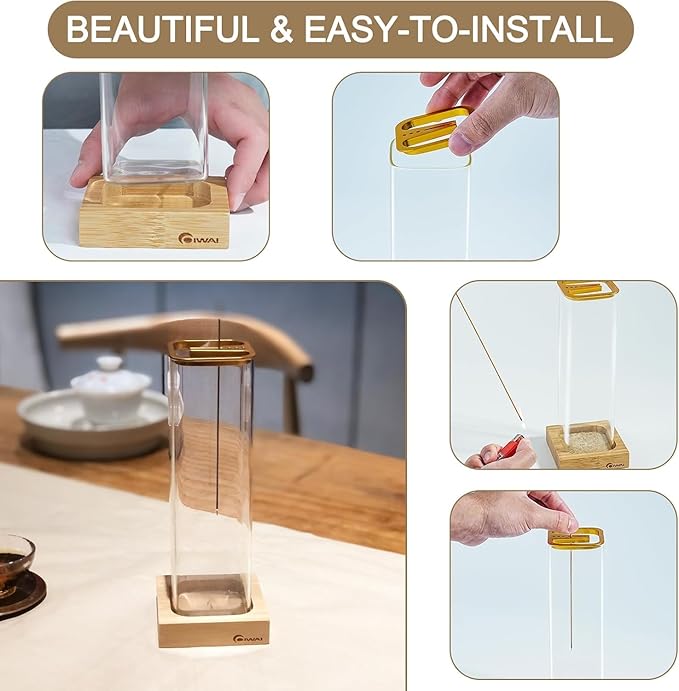 Hanging Incense Holder, Incense Holder for Sticks with Removable Glass Ash Catcher, Anti-Ash Flying Upgrade Design, COIWAI,Perfect for Yoga, Tea Ceremonies, Meditation, Spa and Home Relaxation