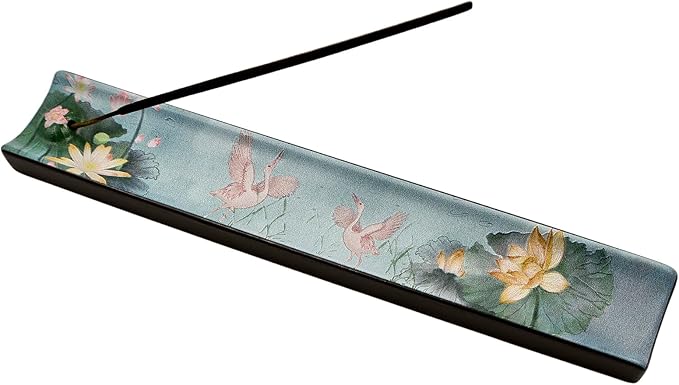 Incense Holder for Sticks, Ceramic Incense Burner with Ash Catcher, Aesthetic Decor for Home, Room & Office, Unique Gifts for Housewarming Yoga, Meditation & Spa