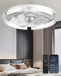 AIKVSXER 20" Ceiling Fan with Light, Modern Low Profile Fan Light, Quiet DC Motor, 6 Speeds, 3000K-6500K Dimmable LED, App & Remote Control, for Bedroom Living Room