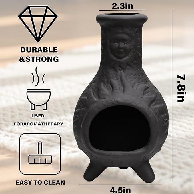 MOUGIGI Handmade Palo Santo Holder & Incense Cone Burner-Elegant Sage Smudging Accessory with Capacity for Spiritual Rituals & Energy Cleansing-Thoughtful Gifts for Meditation, Yoga, Aromatherapy