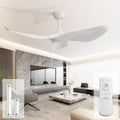 Sofucor 38 Inch Ceiling Fan No Light, Modern White Ceiling Fan with Remote Control, Quiet Reversible DC Motor, 6-Speed Noiseless Indoor Ceiling Fan for Bedroom Living Room Covered Patio Porch