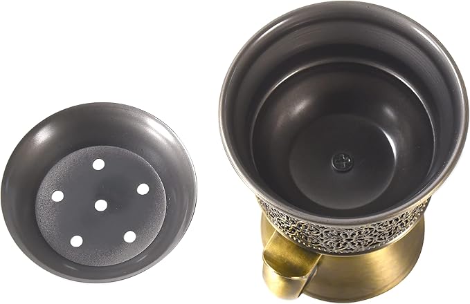 Frankincense Resin Incense Burner, Incense Censer, Bakhoor Burner, Charcoal Incense Burner, Incense Burner with Handle Tongs for Yoga, Spa Aromatherapy