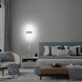 KICAAO Wall Sconces, Modern Wall Sconce Plug in 10W 6000K Cool White Acrylic Wall Lights with 6FT/180cm Plug in Cord and On/Off Switch on The Cord (1 Pack)