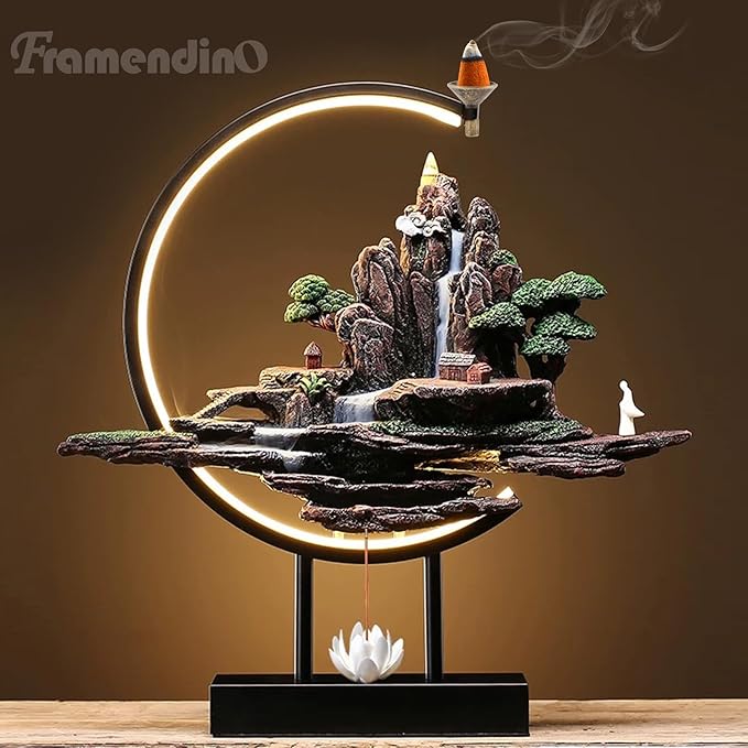 Framendino, 12 Pack Metal Backflow Cone Incense Burner Incent Stand Holder