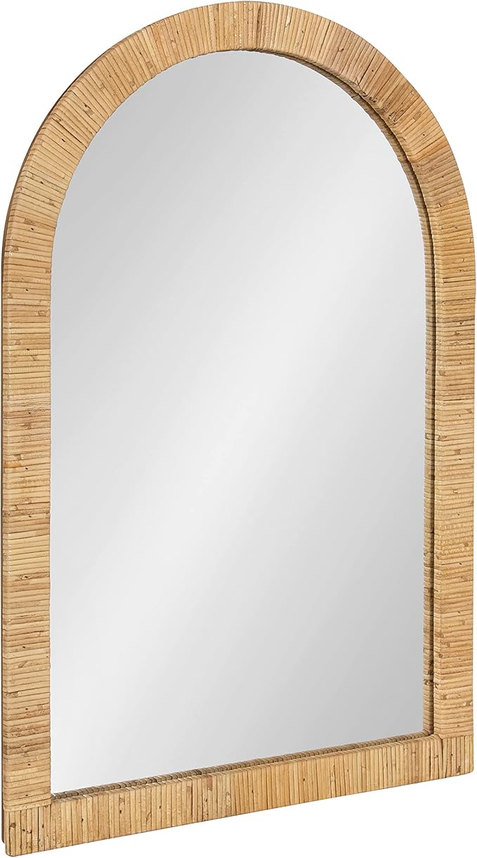 Kate and Laurel Rahfy Boho Arch Rattan Mirror