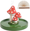 Mushroom Incense Holder, with 30 Incense Sticks, Handmade Incense Stick Burner, Nature Theme Incense Burner, Home Decoration Accessories
