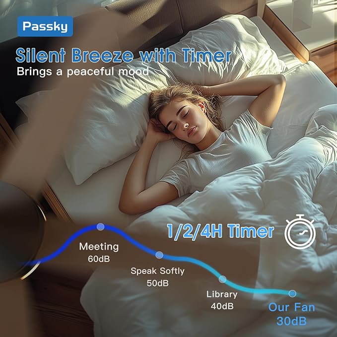 Passky Ceiling Fans with Lights, 42 inch Sleek Ceiling Fan with Light and Remote Control, 3CCT, Dimmable, Reversible, Noiseless, Silver Ceiling Fan for Bedroom, Living Room