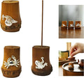 Bamboo Tea Pot Lid Incense Holder – Decorative Firing Stand for Home Decor, Yoga, Spa, Meditation, and Unique Decoration (Silver)