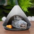 Palo Santo Holder, Mini Ceramic Zongzi Chimenea for Sage/Sticks/Cone, Modern Incense Burner for Yoga, Meditation, Energy Cleansing-Smudge Bowl with Ash Catcher, Anxiety Relief Gift to Women