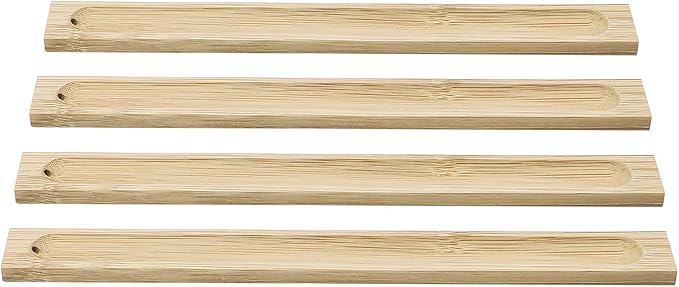 Bamboo Wood Incense Sticks Holder Incense Burner Ash Catcher (6 Pack)