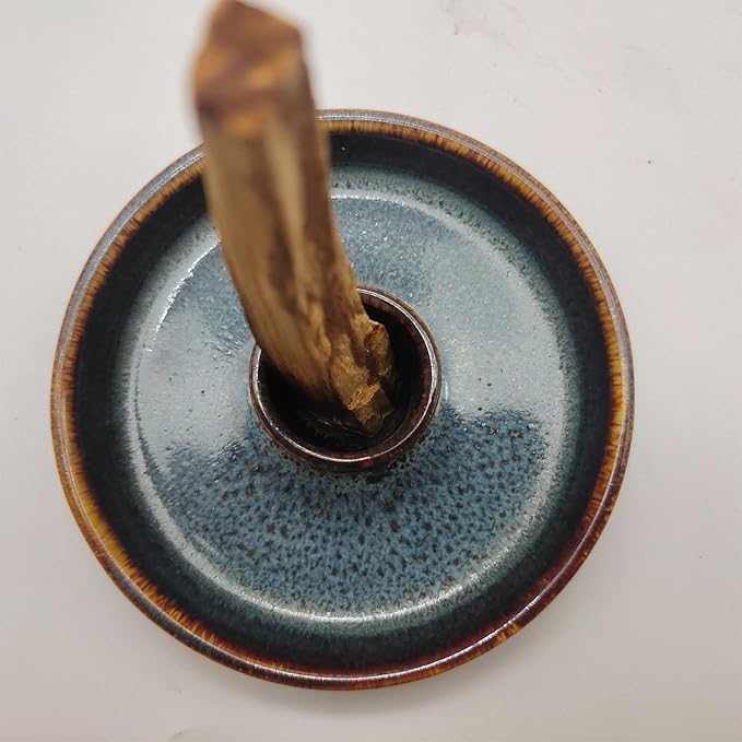 Sage Holder, Sage Burner, Smudge Bowl, Palo Santo Holder, Incense Holder, Incense Holder Bundle, Sage Holder for White Sage Bundle and Palo Santo (Sage Not Included) (Blue Reactive)
