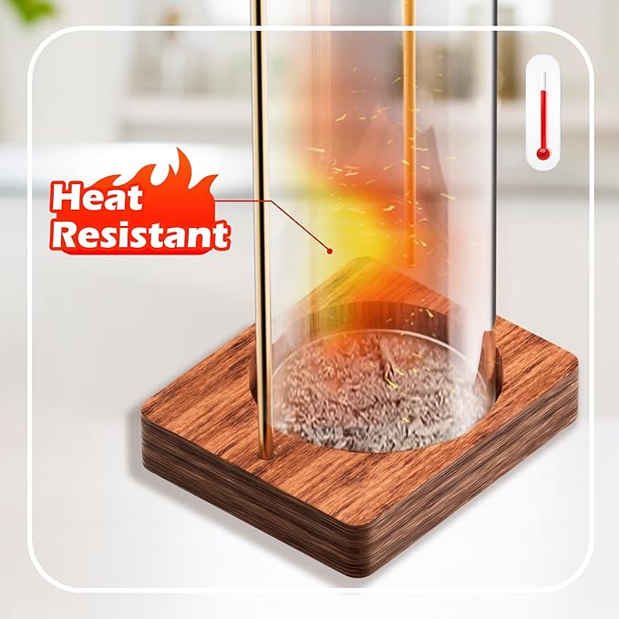 HzTinT Incense Holder for Sticks, Insence-Stick Holder, Anti-Ash Flying No Mess Incense Burner, Incense Stick Holder with Glass Ash Catcher, for Yoga Spa Meditation Home Decor(1 Pack)