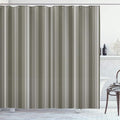 Ambesonne Stripes Shower Curtain, Abstract Ocean Inspired Palette Lines Geometrical Image Illustration, Cloth Fabric Bathroom Decor Set with Hooks, 70" Long, Dark Sepia