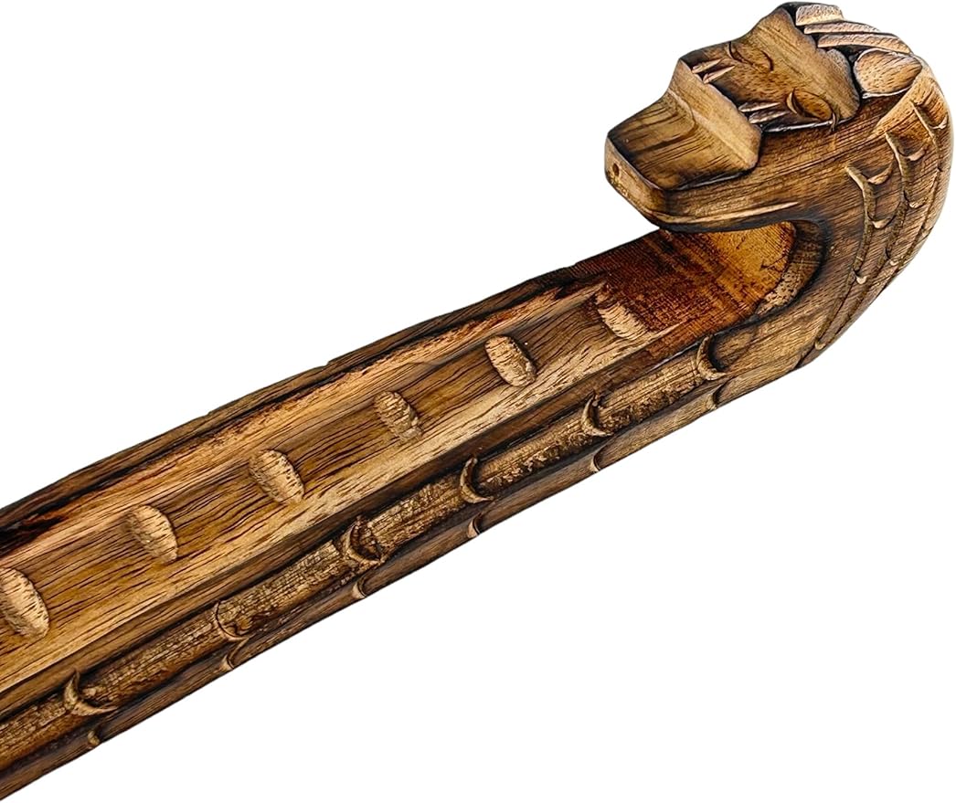 Wooden Incense Holder, Insence Ash Catcher, Insense Stick Holder for Table Decorations, Wooden Incense Tray for Sticks - Meditation & Yoga Gift for Housewarming (Dragon Shape)