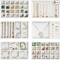 ProCase Stackable Jewelry Organizer Trays for Drawers, Jewelry Drawer Inserts Container Display Case Storage for Earring Necklace Rings Bracelet with Removable Dividers -Warmwhite, 6 Layers