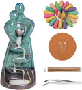 Simcat Backflow Incense Burner Holder Handicraft Hugging Lovers Incense Holder Censer Romantic Incense Waterfall Burner Decor + 20 Backflow Incense Cones 30 Incense Sticks 1 Tweezer 1 Mat