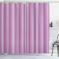 Ambesonne Stripes Shower Curtain, Abstract Ocean Inspired Palette Lines Geometrical Image Illustration, Cloth Fabric Bathroom Decor Set with Hooks, 70" Long, Pink Blush