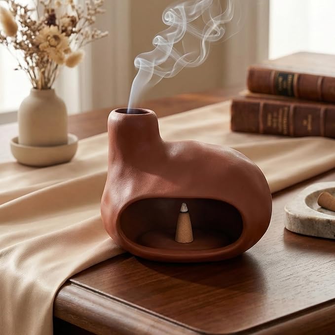 CEREMONY Palo Santo Holder -Mini Ceramic Incense Holder for Palo Santo and Sticks - White Sage Holder for Meditation Decor