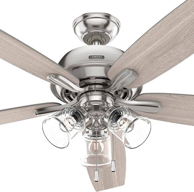 Hunter Dondra, Indoor, Ceiling Fan, Standard Mount, 60 inch, Brushed Nickel