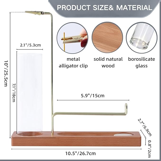 3 in 1 Incense Holder for Burning Insence-Stick & Palo Santo & Sage Sticks, Hanging Upside Down Incense Stick Burner with Glass Ash Catcher, Lasting Burning Palo Santo Sage Burner for Altar