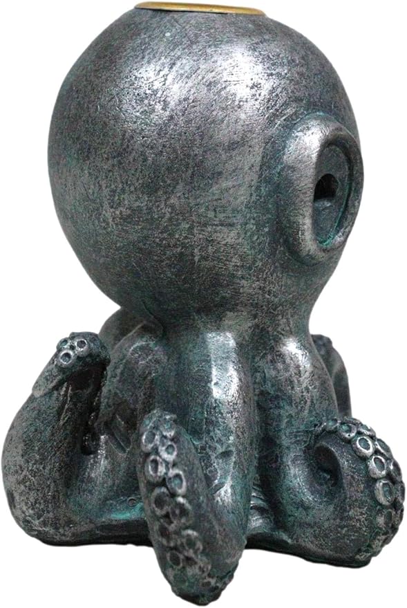 Ebros Gift Nautical Marine Cthulhu Octopus Tentacles Sea Monster Backflow Incense Cone Burner Figurine Home Aromatherapy Fragrance Holder