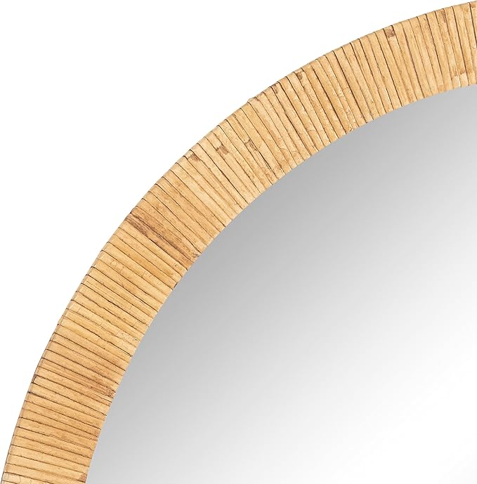 Kate and Laurel Rahfy Boho Arch Rattan Mirror