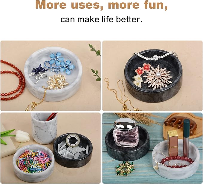 Marble Incense Holder - Handmade Burner with 9 Holes, Suitable for Meditation, Smudging and Decoration (White)