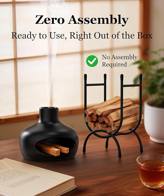 Palo Santo Sticks Holder, Heavy Duty Metal Sacred Wood Rack, Desktop Storage Rack for Palo Santo Sticks, Sage, Smudge Sticks, Herbs, Incense, Home Decor, Meditation Room
