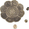 Brass Plate Incense Holder Set- 4 in 1 Incense Burner - for Smudging Bowl, Offering Bowl, Incense Burner Holder, Ash Catcher,Jewelry Dish (Large Sized)