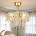 Depuley Bedroom Ceiling Fan with Lights: 20" Gold Chandelier Small Fan with Remote Control - Modern Crystal Fandelier for Girl's Bedroom Living Room Nursery (E26 Bulbs Not Included)