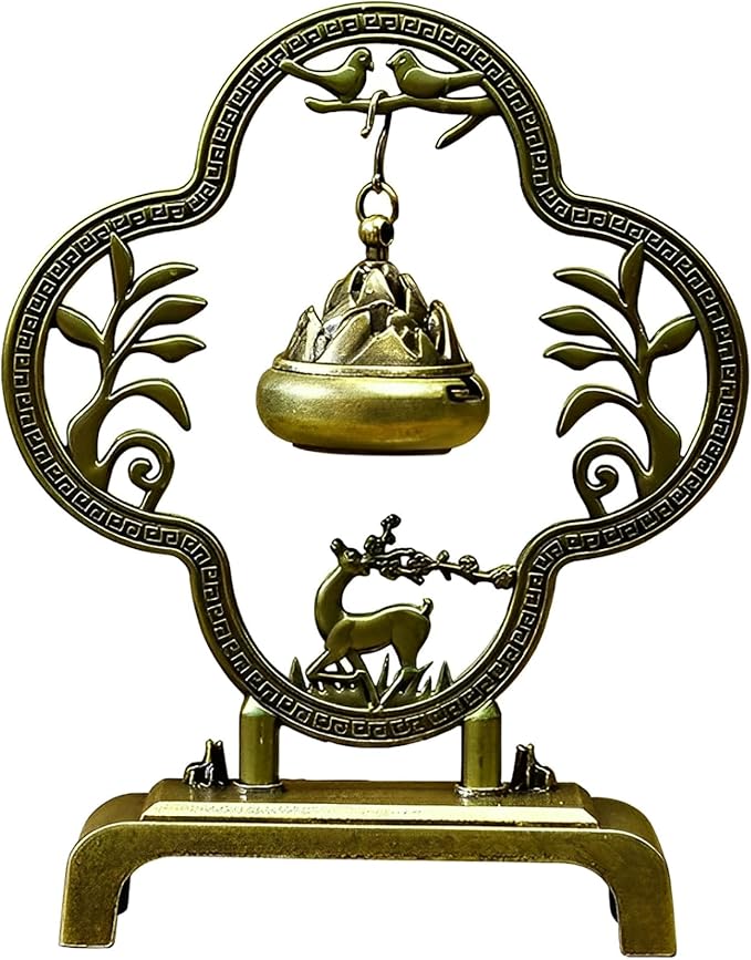 Deer Incense Holder,Mini Hanging Thurible Incense Burner Rack,Incense Holder for Sticks,Insence-Stick Holder,Bronze Colored,1 Piece
