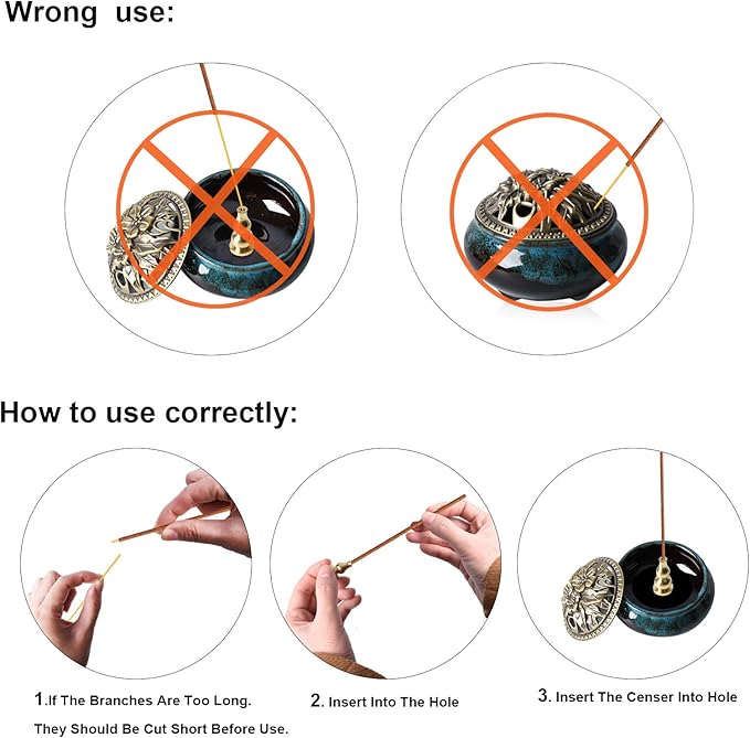Ceramic Home Decoration Incense Sticks or Cones Burner Porcelain Incense Holder