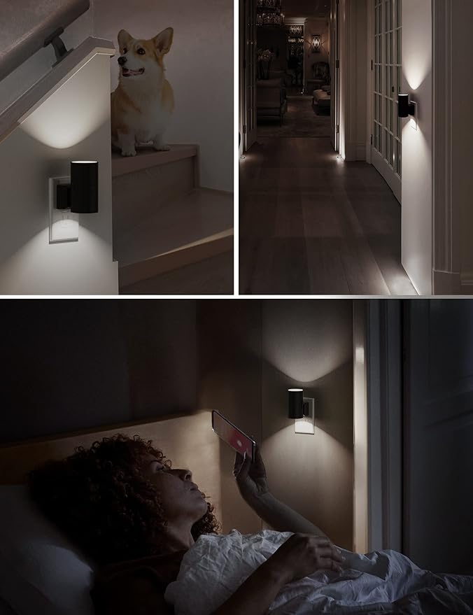 L LOHAS LED Bright Night Light, Night Lights Plug into Wall, Daylight White | Dimmable Nightlight Plug in with Light Sensor, Decorative LED Nightlights for Hallway Bathroom Kitchen, 2 Pack