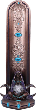 Nemesis Now Moon Goddess Incense Burner - 22.5cm Bronze Resin, Triple Moon Goddess Incense Stick Holder, Pagan Décor Gift, Cast in Finest Resin, Expertly Hand-Painted