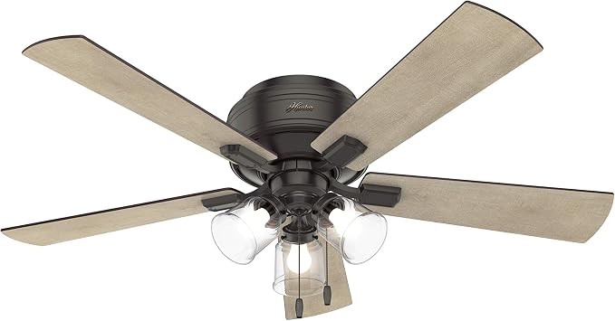 Hunter Crestfield, Indoor, Ceiling Fan, Quiet, 52 inch, Noble Bronze