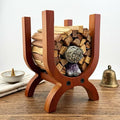 Solid Wood Palo Santo Holder - Large Capacity Sage Bundle Storage Rack | Rustic Wooden Smudge Sticks Display Stand & Organizer for Altar Decor, Yoga Meditation Spiritual Gifts (Brown)