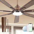 84 Inch Smart Ceiling Fan with Lights,Oil Rubbed Bronze Fan for Large Room | ETL-Listed with Quiet DC Motor,Alexa APP Controls,Up To 10117 CFM High Airflow,Timer,Dual Finish 7 Blades For Outdoor Covered
