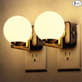 L LOHAS LED Night Lights Plug Into Wall 2 Pack, Dusk to Dawn Sensor | Soft White 3000K Nightlight, 0-100LM Adjustable Brightness, Plug in Night Light for Bathroom, Hallway, Bedroom, Stairway