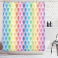 Ambesonne Trippy Shower Curtain, Rainbow Colors Abstract Gradient Toned Leaf Pattern in Digital Soft Pastel Design Modern Art, Cloth Fabric Bathroom Decor Set with Hooks, 69" W x 75" L, Blue Yellow