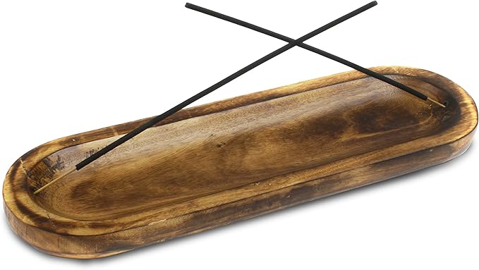 AAKRITI Wooden Incense Holder Wood | Exclusive 2-in-1 Multitasking Design | Natural & 100% Eco-Friendly | Perfect for Housewarming, Christmas, Birthday, (Natural Tray)…