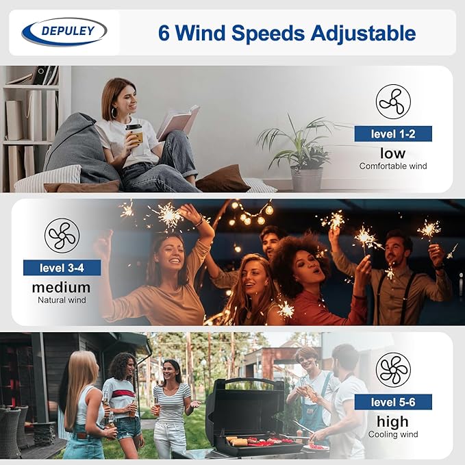 Depuley 42-Inch Ceiling Fans with Lights: Outdoor Waterproof Ceiling Fan for Patios - Plug in Gazebo Fans with Remote Control - Low Profile Outdoor Fan 3 CCT DC Motor for Pergola Porch - Wood Color
