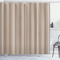 Ambesonne Stripes Shower Curtain, Abstract Ocean Inspired Palette Lines Geometrical Image Illustration, Cloth Fabric Bathroom Decor Set with Hooks, 75" Long, Pale Camel