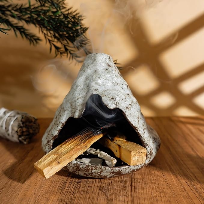 MOUGIGI Palo Santo Burner- Zongzi Modeling Incense Holder with Ash Catcher-Perfect for Sage, Sticks, and Copal-Aromatherapy Meditation Gift for Women-Perfect for Yoga, Meditation, and Anxiety Relief