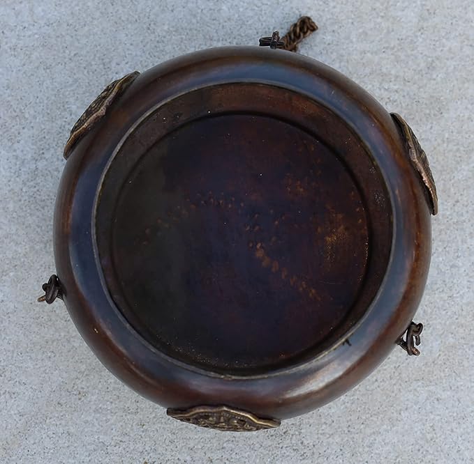 DharmaObjects Tibetan Traditional Hanging Incense Burner Copper (6 x 4.5 x 4.5 Inches, Hanging 8)